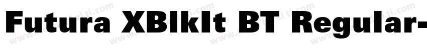Futura XBlkIt BT Regular字体转换